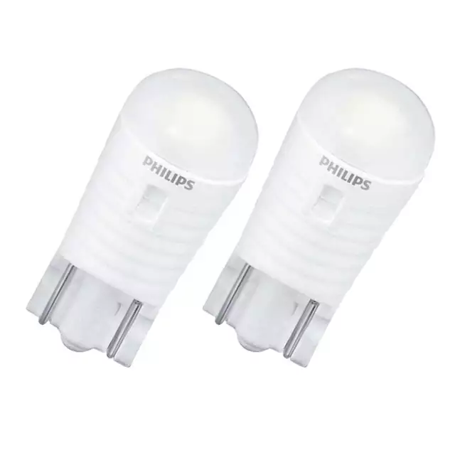 Genuine Philips W5W T10 Ultinon LED 12V White Light Bulbs 11961ULWX2 6000K