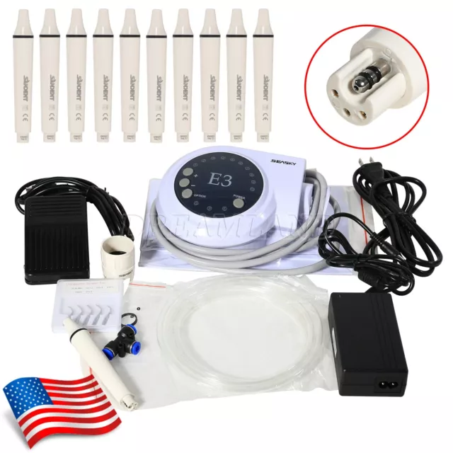 SEASKY Dental Piezo Ultrasonic scaler fit Woodpcker EMS 5*Tips / 1-10 Handpiece