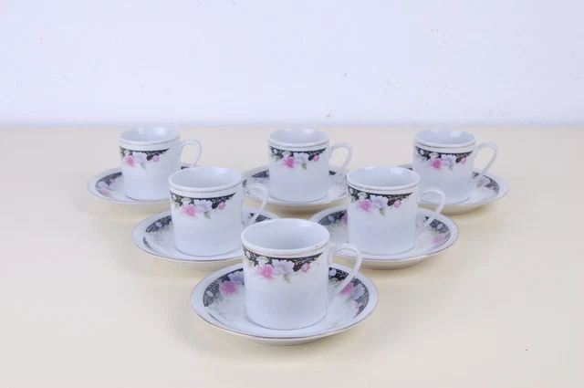 Service à Café/thé Vintage M&S – 22 Pièces En Porcelaine De Limoges, Fait Main Dans Le Berry