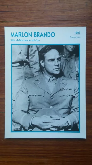 MARLON BRANDO Reflets dans un... fiche cinéma carte lobby card actor movie 1992