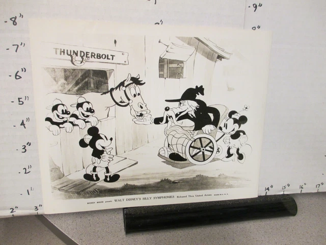 Disney United Artists studio photo 1933 cartoon STEEPLE CHASE Mickey Mouse horse
