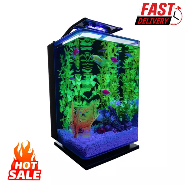 5 gal Desktop Starter Glass Aquarium Kit Fish Tanks Home Office Decoration Hot