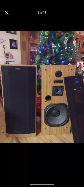 Vintage Fisher 12 Inch ST-512 Studio Standard 200 Watt 8 OHM 3 Way Speakers Pair