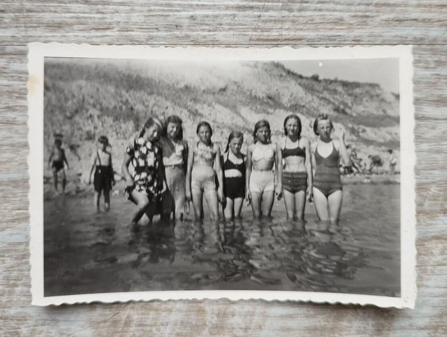 BDM MÄDCHEN DAMEN Maid Frauen Badeanzug Fräulein 2.WK (9x6) Orig. Foto ...