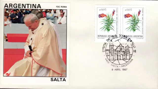 693-  Fdc Vatican Visite Pape Jean Paul Ii  En  Argentine