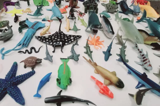 Sea Life Marine Ocean Animals Creatures Toys Plastic/rubber Figures  Lot Of 80+