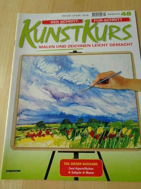 Zeitschrift~Der Schritt-für-Schritt-KUNSTKURS~Malen u.Zeichnen leicht gemacht 48