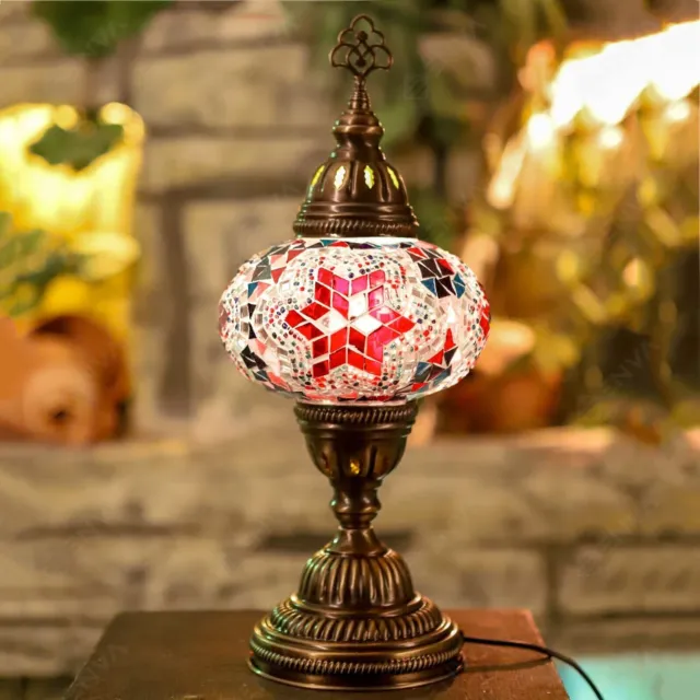 Lampada da comodino da tavolo in mosaico turco marocchino fatta a mano tiffany 6