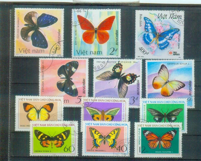 Sauberes Lot Briefmarken aus Vietnam, gestempelt