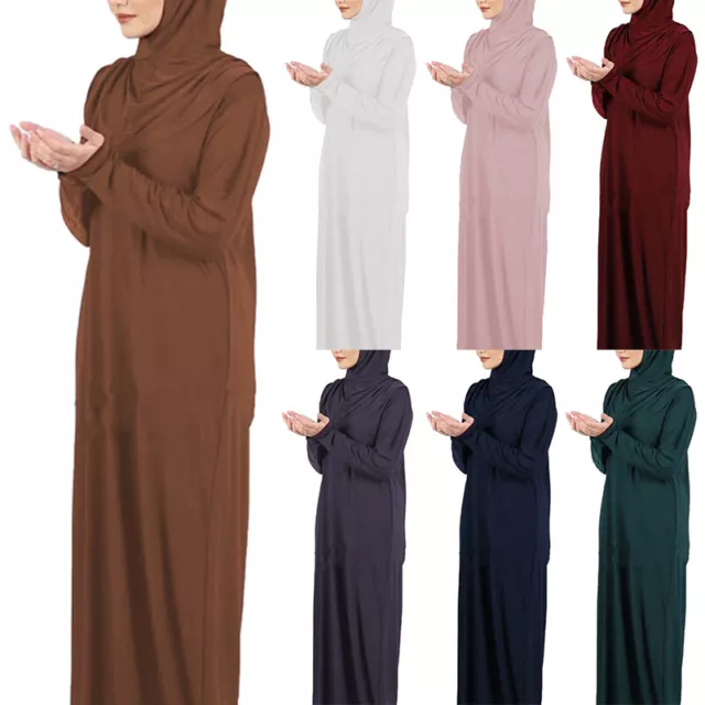 🔥 Abito Da Preghiera Musulmano Intero Da Donna Hijab Islamico Abaya Khimar -