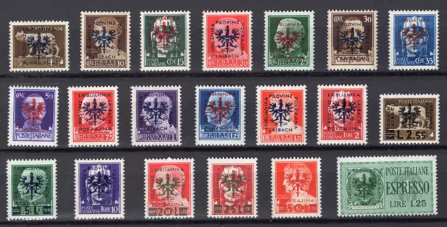 1944 Laibach aus 1-20 ** postfrisch oder * ungebraucht Einzelmarken zur Auswahl