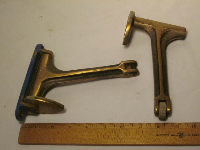 2 vintage FIRE DOOR HARDWARE B-956  H.B. IVES Gravity Door Type Coordinator 6