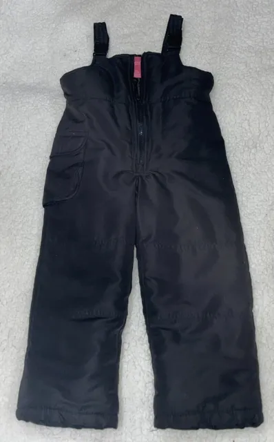 LONDON FOG Girls Toddler Snow Bib Ski Pant Snow Black Sz 4T 4 Toddler