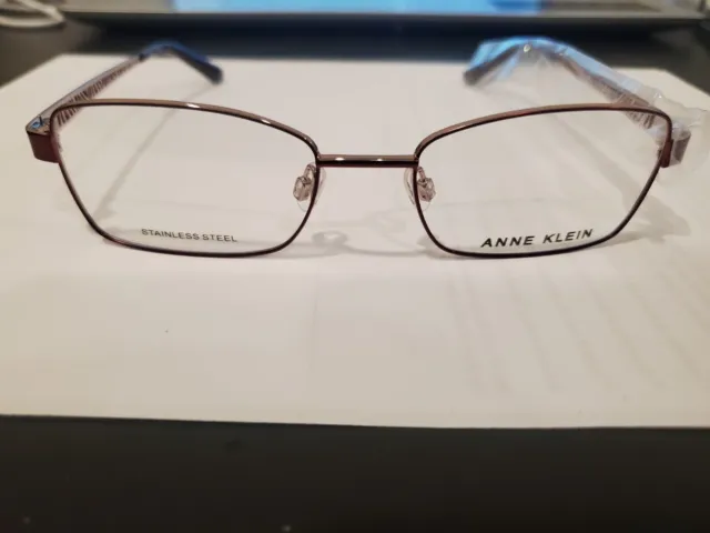 Anne Klein Eyeglasses AK5056 604 Merlot 52-18-135 Burgundy B32MM NEW PERFECT