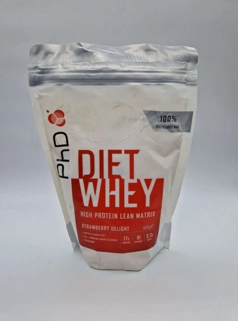PhD Diet Whey High Protein Erdbeere 500g MHD 07/2023-