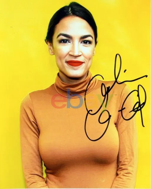 Alexandria Ocasio-Cortez AOC Autograph Signed Photo COA 8 x 10 reprint 1