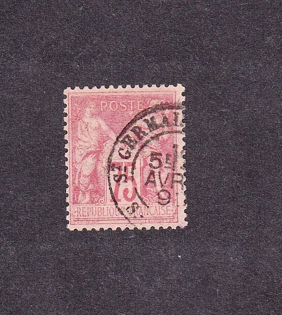 France n°81 SAGE type 2 oblitéré 75c rose voir scan 