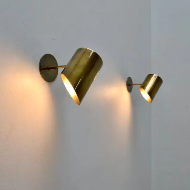 2 Light Curved Mid Century Art Deco chandelier Modern Raw Brass Sputnik