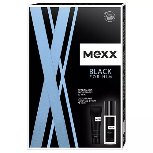 Set regalo Mexx Black per Lui, deodorante 75 ml e gel doccia 50 ml uomo 75ml