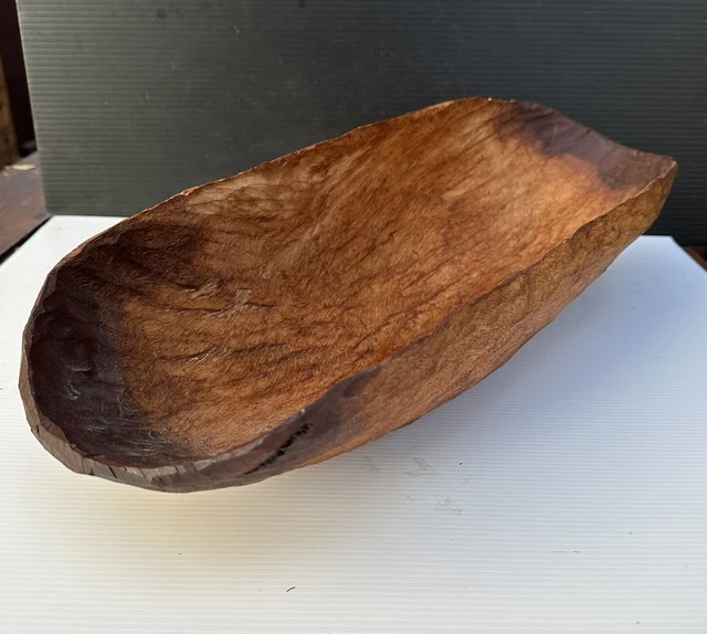 Old Central Australian Aboriginal Pitchi Coolamon Bowl nice tooling marks c1930