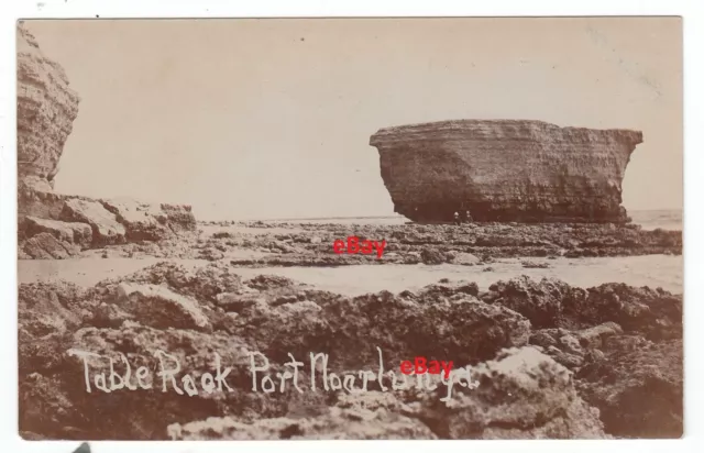 Table Rock Port Noarlunga OLD real photo POSTCARD Adelaide South Australia c1905