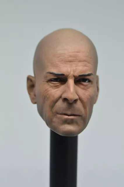 Escultura personalizada de cabeza de 1/6 de Bruce Willis para cuerpo de figura masculina de 12" Hot Toys Phicen COO