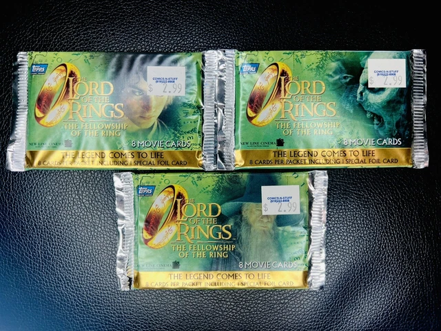 Topps Sealed 3 Booster Pack Lord Of The Rings Movie Cards Fellowship Of The Ring