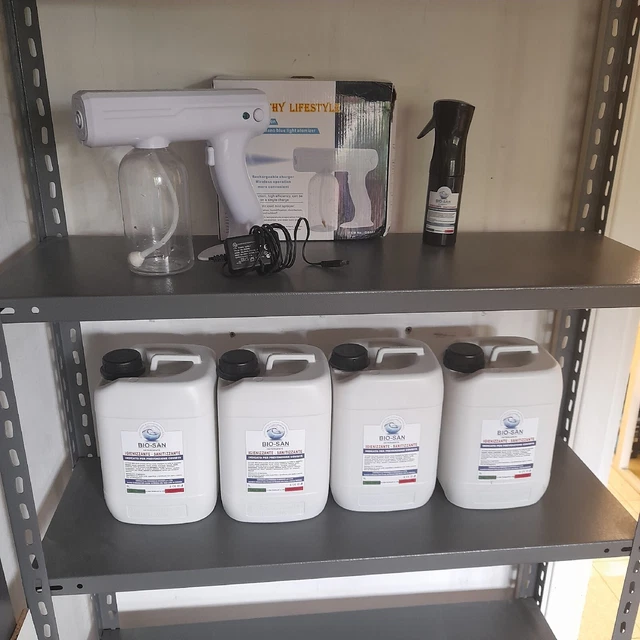 Bio-San Detergente Igienizzante Sanitizzante 4 Taniche Da 5 Litri + Pistola Wifi