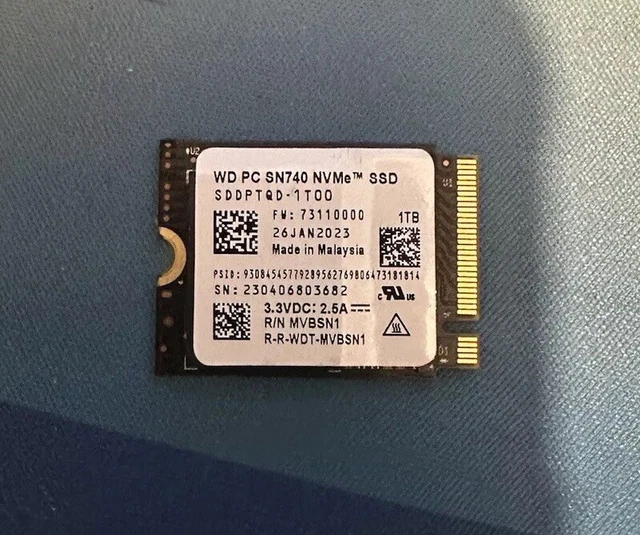 Western Digital SN740 256GB M.2 2230 NVMe PCIe 4.0 SSD