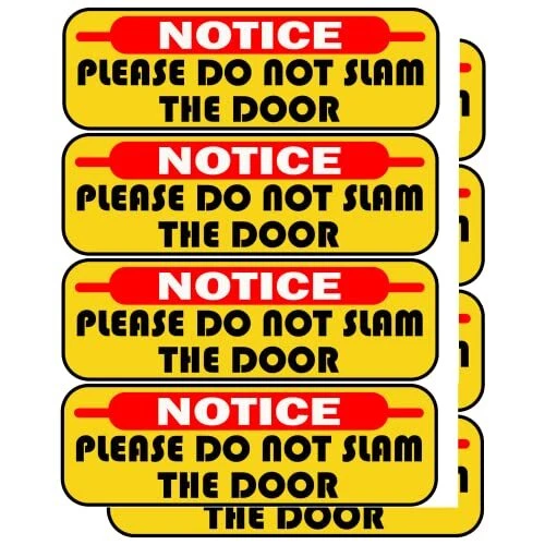 8pc Please Do Not Slam Door Sticker, Glass Door Warning Decaln