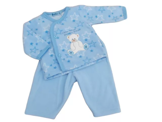 Nuovo con Etichetta Baby Ragazzi 2 Pezzi Pile Orsacchiotto Abito Vestito 0-3m