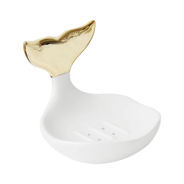 Ciotola in ceramica a forma di coda di pesce con supporto barra di scarico custodia supporto ponte