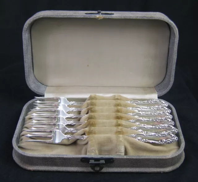 Towle Old English Pattern - Set Of 6 Sterling Silver Oyster Forks - Original Box