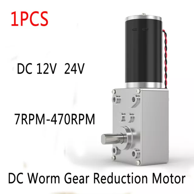 DC 12V 24V 5840-31ZY Turbo Worm Gear Motor 7RPM-470RPM Single Shaft Self-Locking