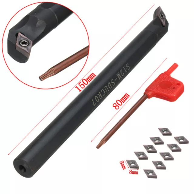 Barra di alesatura per utensili per tornitura CNC 10x inserti in metallo duro