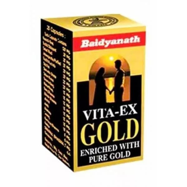Baidyanath Vita-Ex Oro 20 Cápsulas para Hombre Vigor Y Vitalidad Potencia