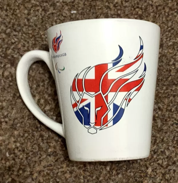 Paralympics Team Gb Lion Union Flag Coffee Mug Boa Bpa 2005-2010 Olympic Games