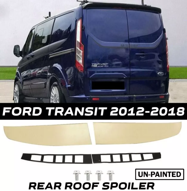 For Ford Transit Custom Twin Barn Door Rear Roof Tailgate Spoiler Oem Fit Style