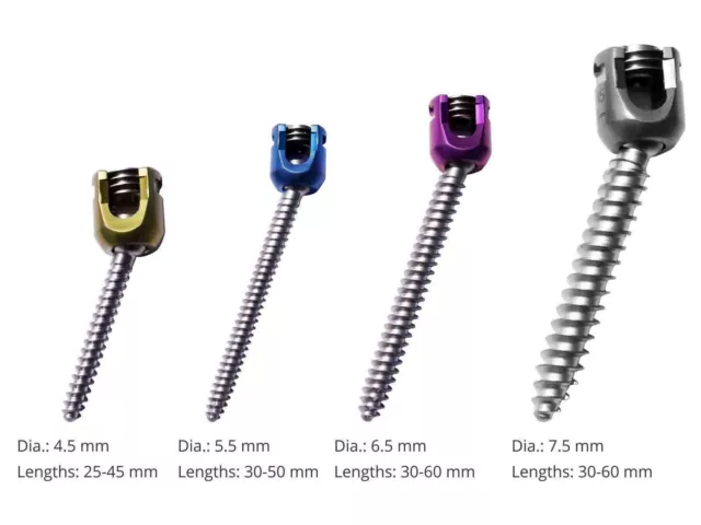 Spine Screws Titanium Surgery Polyaxial Spinal grade 5 pack of 5 pcs