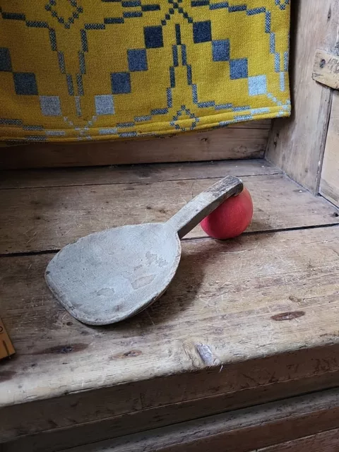 A Dry Unfettered Welsh Butter Paddle Sycamore Treen