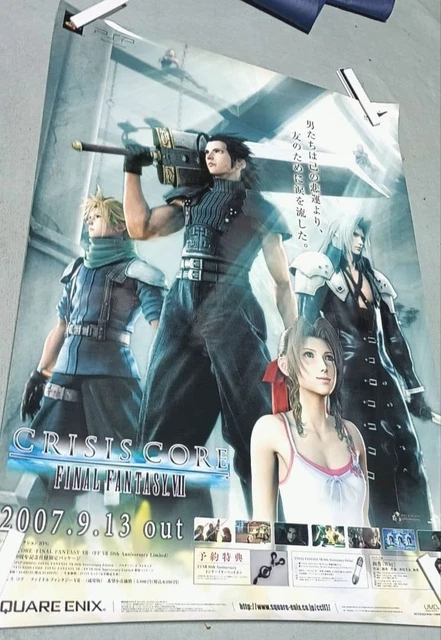 CRISIS CORE FINAL Fantasy VII Promo B2 Poster 2007 Japanese 20.3 x