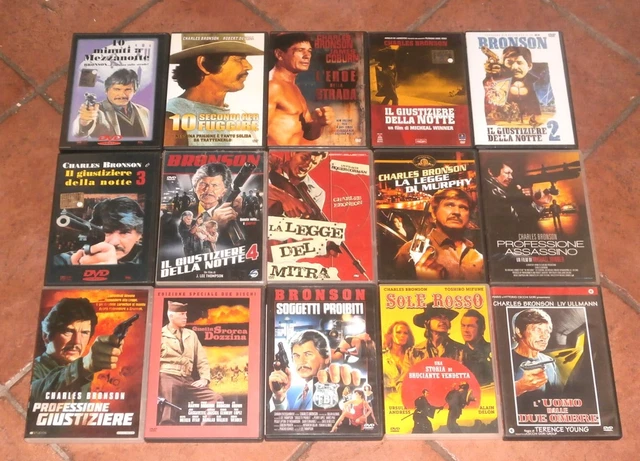 CHARLES BRONSON 15 DVD Il Giustiziere della Notte 1,2,3 e 4, La Legge