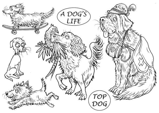 Estampillas transparentes The Card Hut 4""x6"" de Mark Bardsley-Pets A Dog's Life - MBPADL