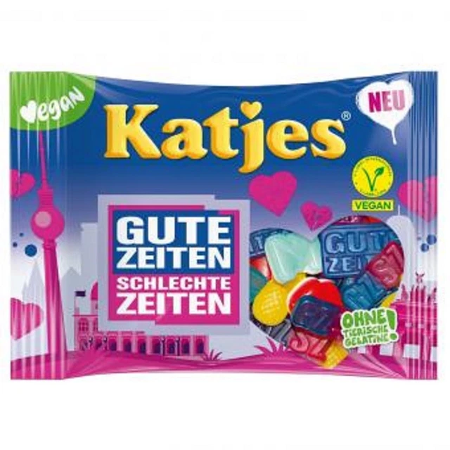 Novità di Katjes GZSZ gomma vegana alla frutta con zucchero espanso confezione da 175 g