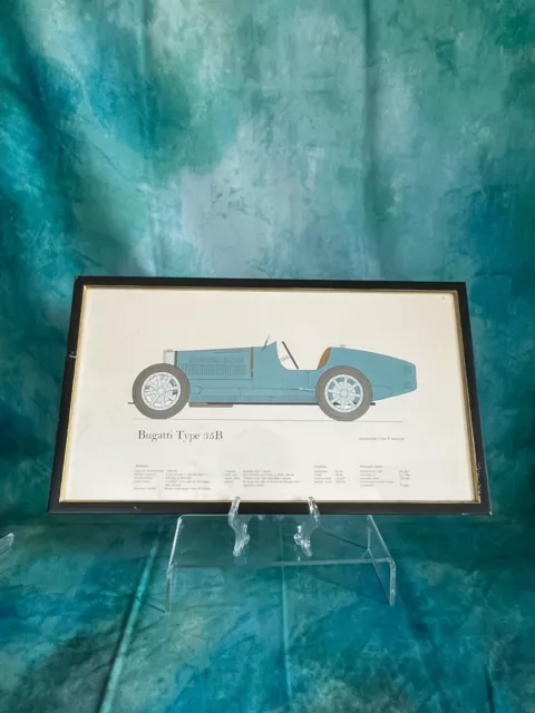 Vintage Bugatti Type 35B Technical Drawing - 45 by 26 cm