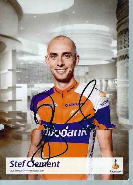  TDF-CYCLISME cp AUTOGRAPHE "  STEF   CLEMENT" team   RABOBANK