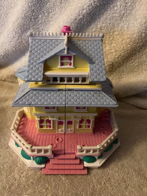 Vtg 1995 Bluebird POLLY POCKET Pop Up Victorian Clubhouse Party House