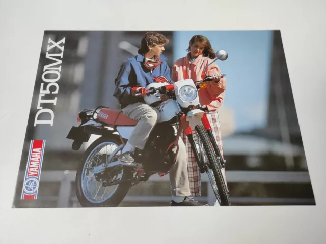 Yamaha DT 50 MX de 1986 Prospectus Catalogue Brochure Moto