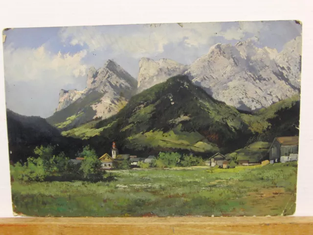 Gemälde Theodor Guggenberger München Öl Pappe Stempel Reitalpe Lofer aus Mappe