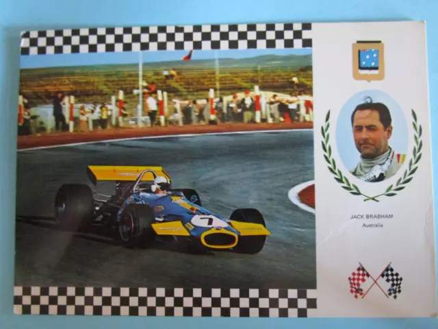 CPSM CARTE POSTALE GRAND PRIX F1 BRABHAM BT 33 JACK  BRABHAM POSTCARD 15 x 10,5